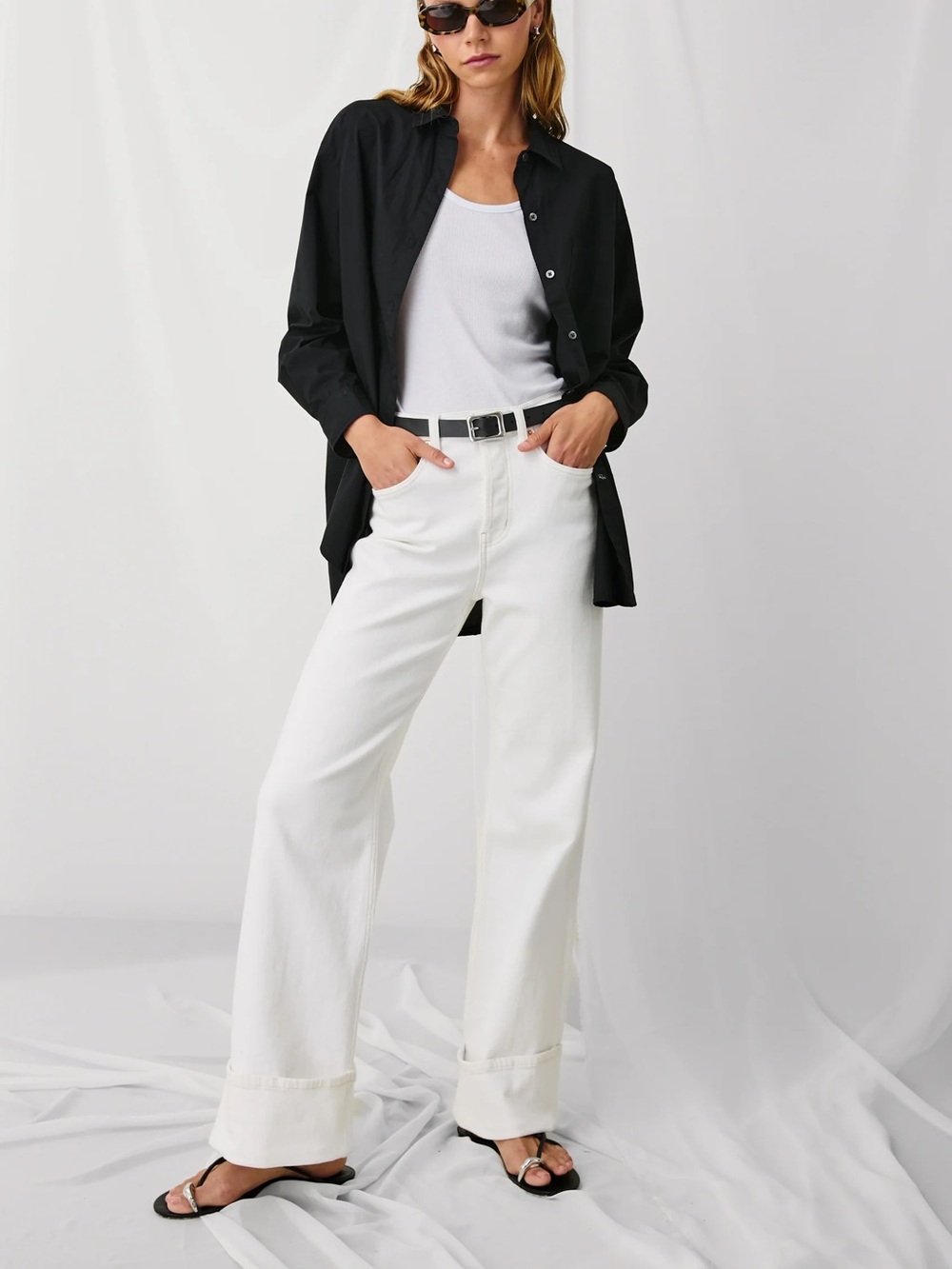 Rails White Cuffed Jeans size 25